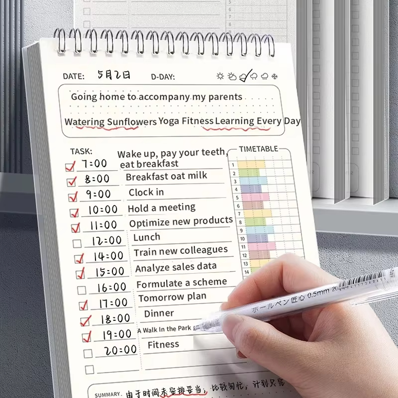 Office Stationery Supply List - 1pc planificateur Agenda spirale A5 cahier