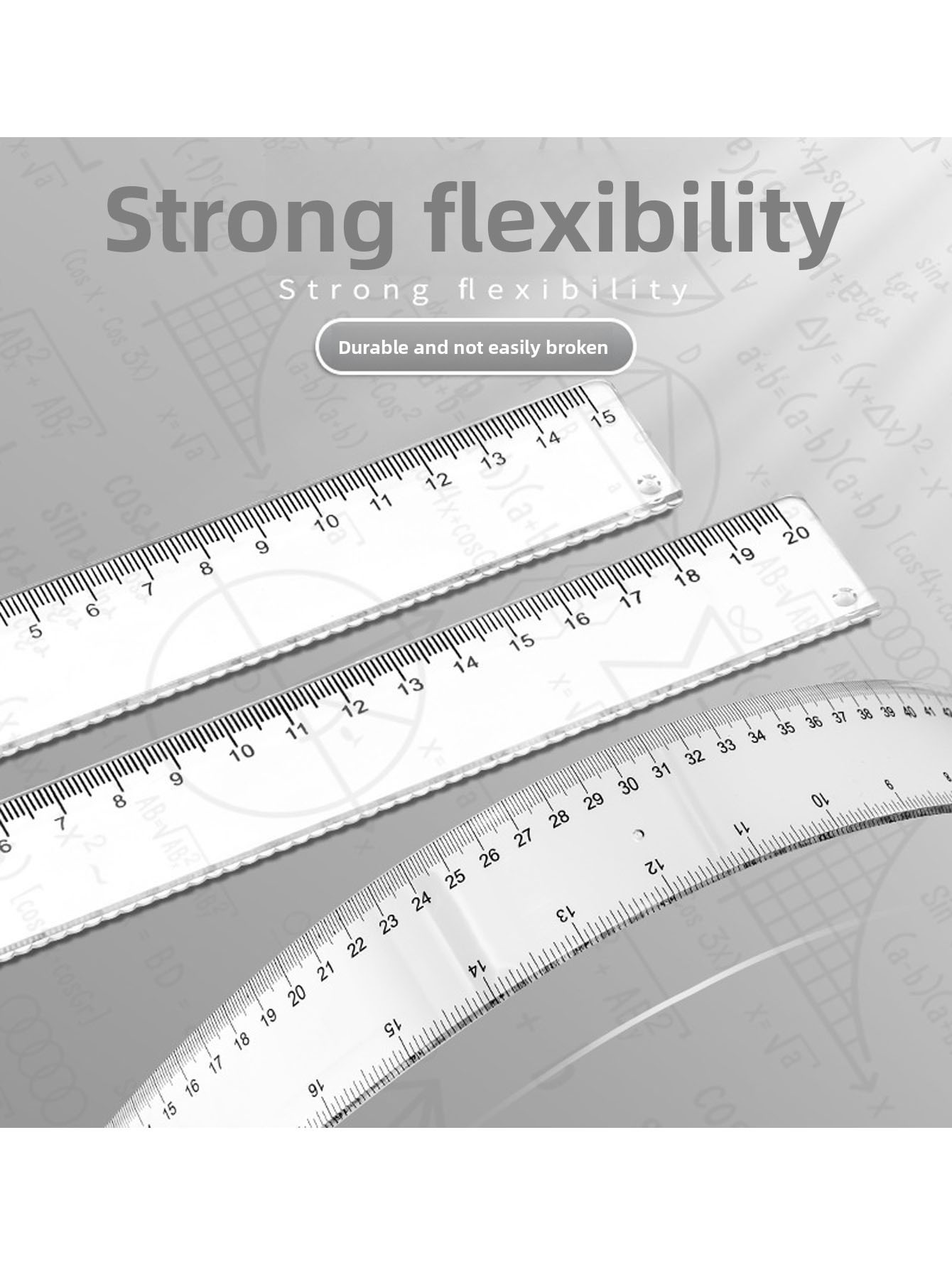 Ruler Set Transparent - Règle en plastique transparent, outil de