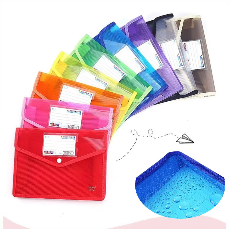 Office Stationery And Supply - Dossier à bouton-pression étanche A4 A5,