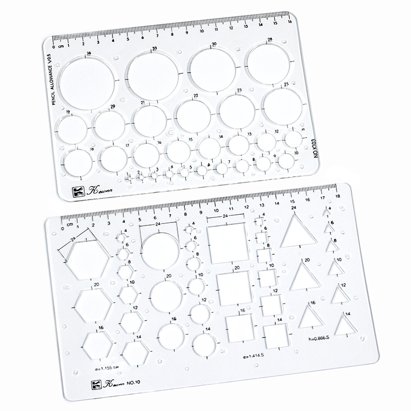 Ruler Set Transparent - Règle carrée transparente, taille de dessin,