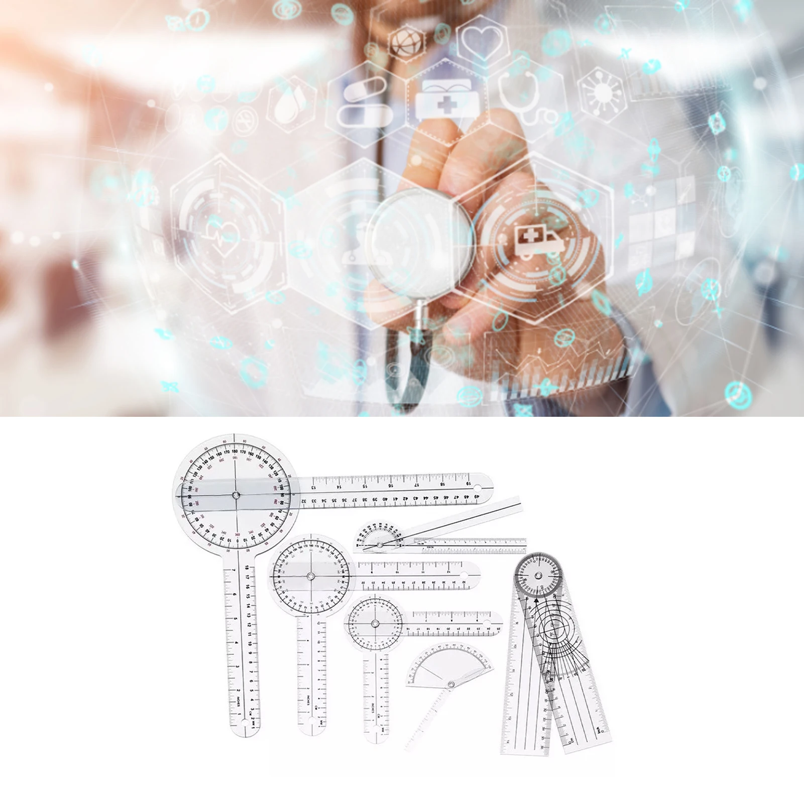 Ensemble de goniomètres médica - Ruler Set Transparent avis et prix