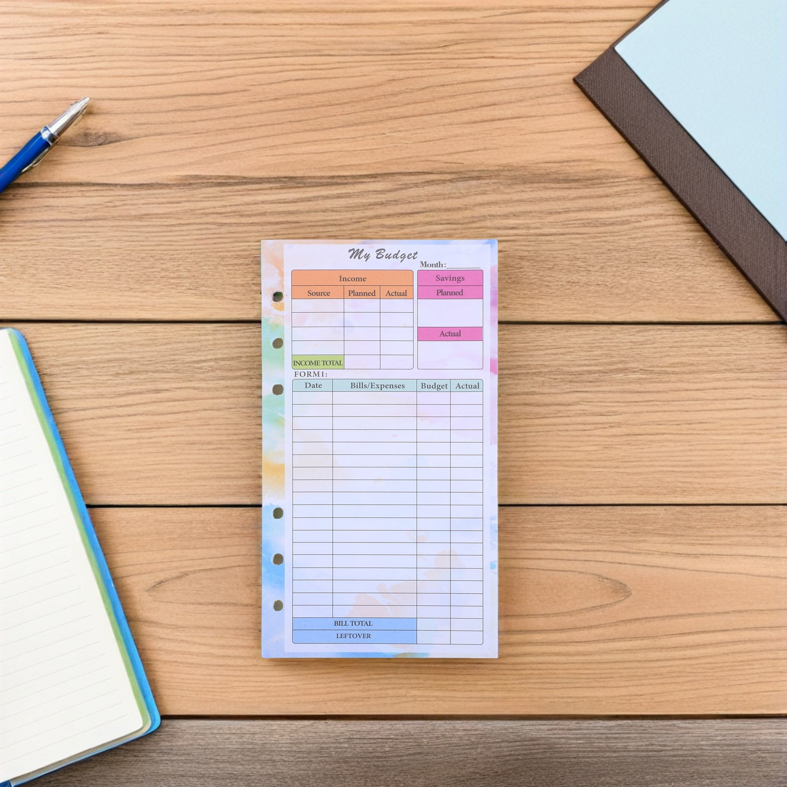 28 feuilles de recharges A6 po - Planner Weekly Budget avis et prix