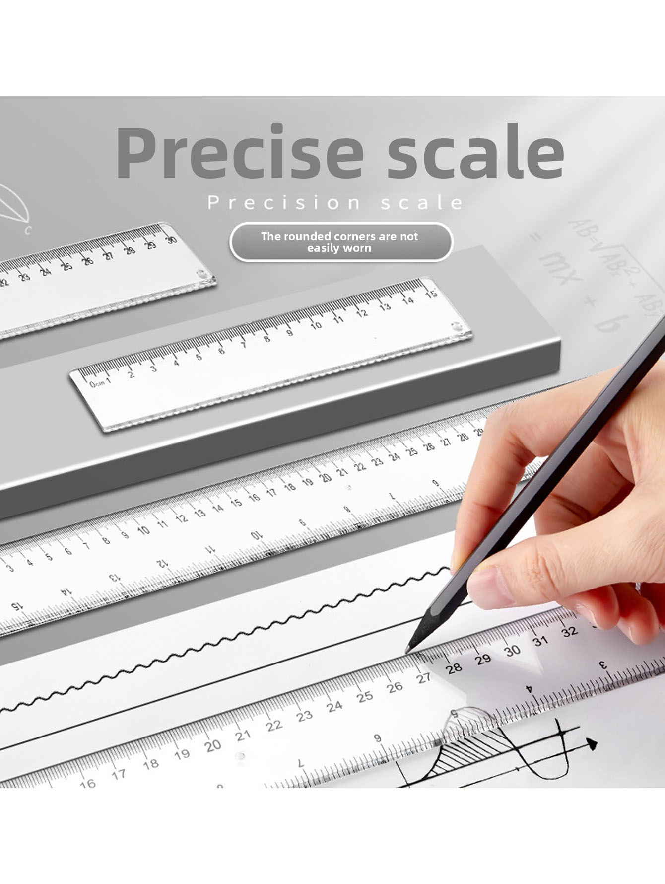 Règle en plastique transparent - Ruler Set Transparent avis et prix
