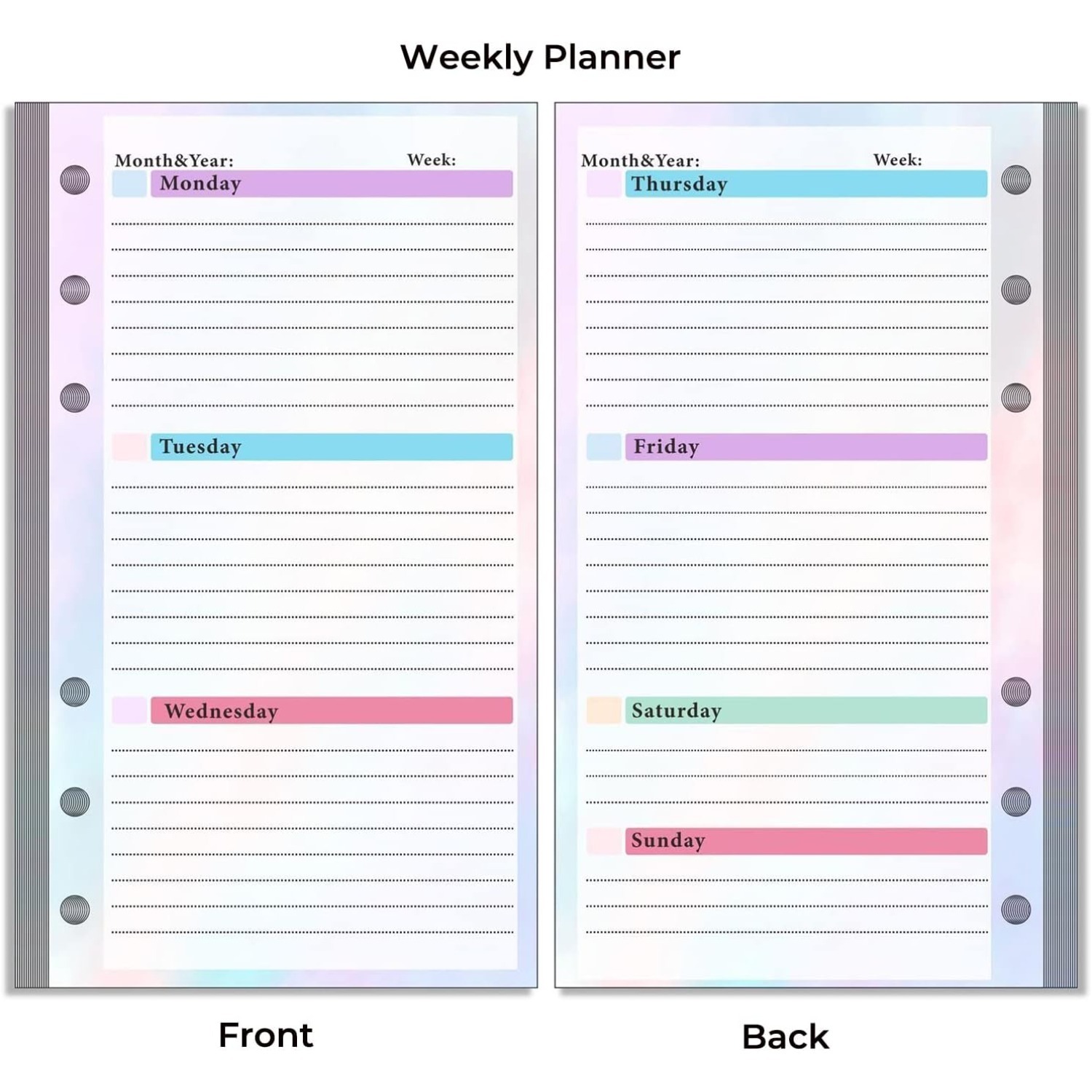 Ensemble de recharges de class - Planner Weekly Budget avis et prix