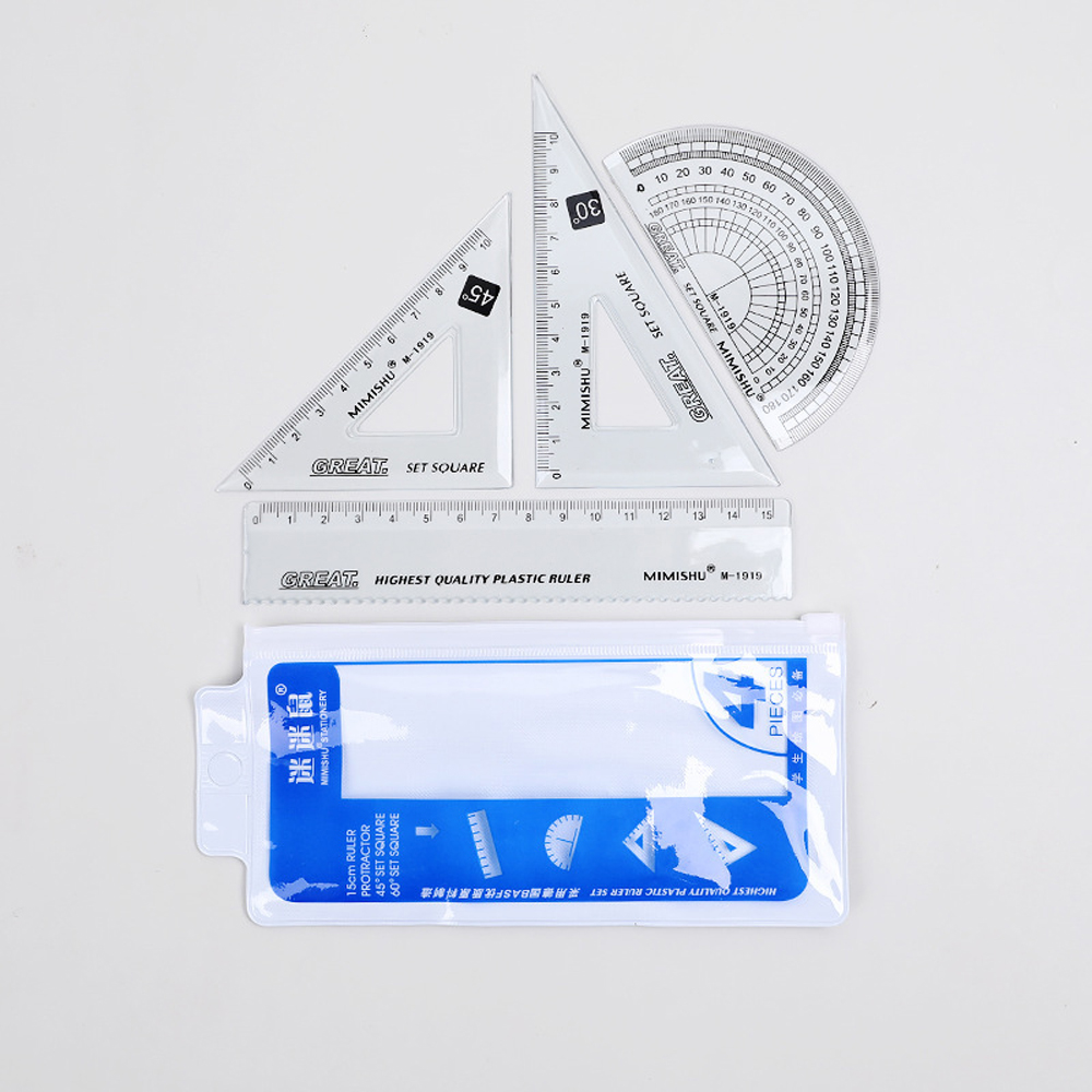 Ensemble de règles en plastiqu - Ruler Set Transparent avis et prix