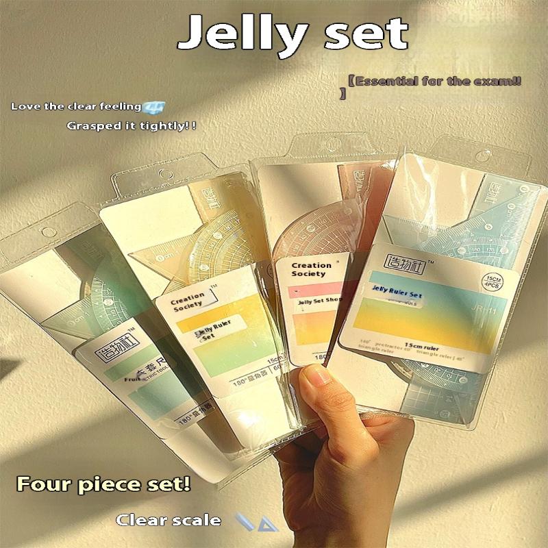 Lot de 4 règles transparentes  - Ruler Set Transparent avis et prix