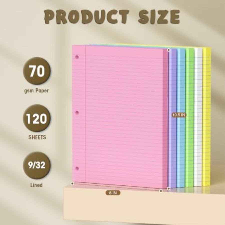 120 feuilles de papier coloré  - Paper Punch 3 Hole avis et prix