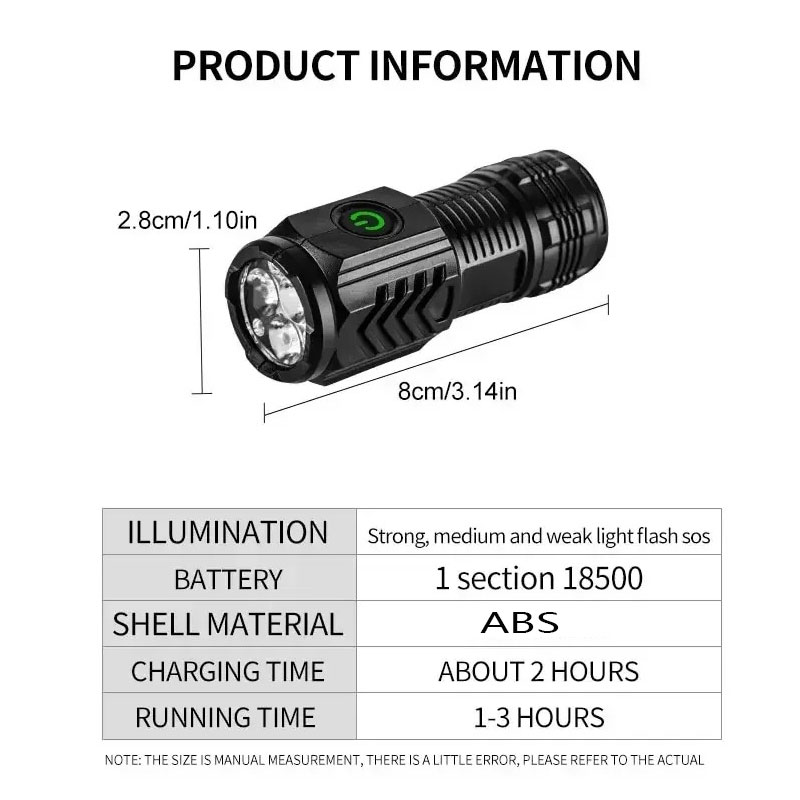 Mini lampe de poche 3LED avec  - Stationery Supply avis et prix